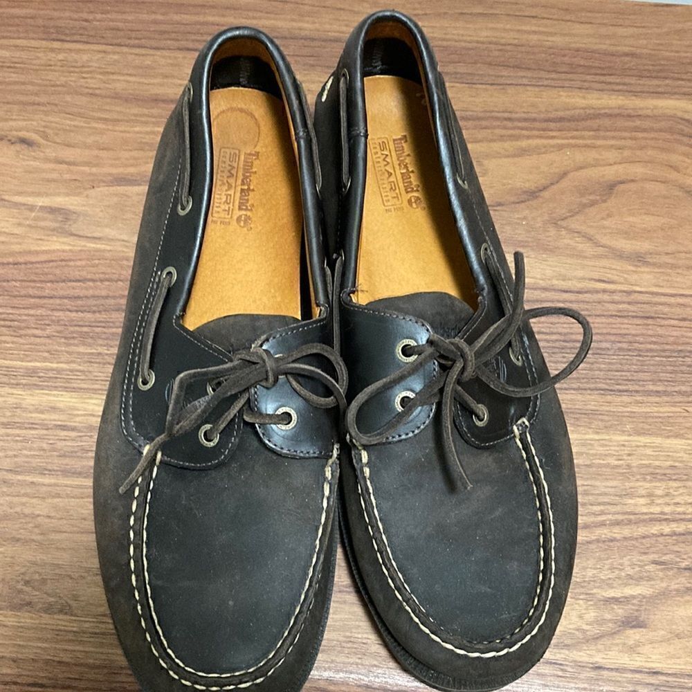 Timberland Men’s 2-Eye Boat Shoe in Smooth Leather & Suede. Size 13 M.